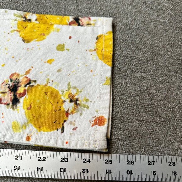 Pilcro Anthropologie Lemon Grove High-Rise Cropped Bootcut Jeans Yellow Size 26 - Picture 7 of 9